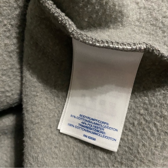 Lands End Gray Blue Wolf Sweatshirt - Picture 4 of 6